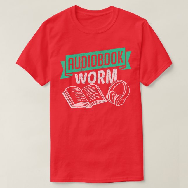 Camiseta Audiobook Worm Story Lover (Diseño del anverso)