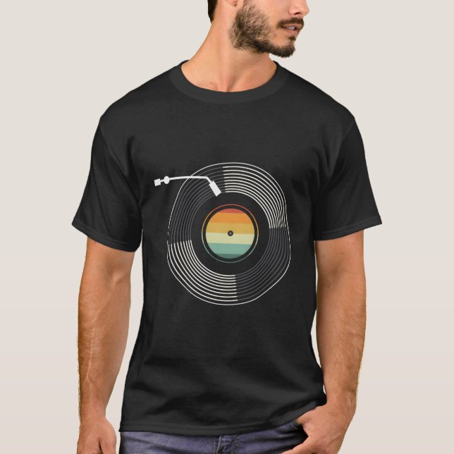 Camiseta Audiófilo del reproductor musical del álbum de dis (Anverso)