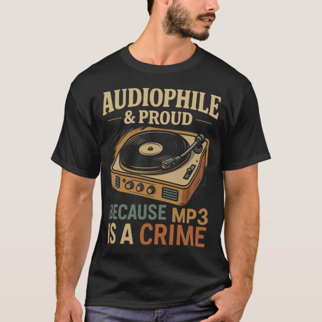 Camiseta Audiófilo y Orgulloso – Sonido sin Disculpas (Anverso)