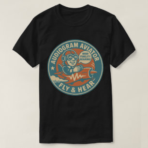 Camiseta Audiógrama Aviador Vuela y Escucha