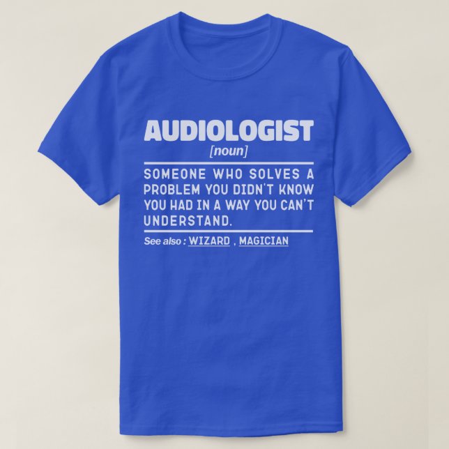 Camiseta Audióloga Nueva Definición Audiología Cita diverti (Diseño del anverso)