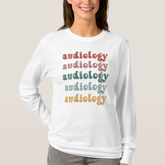 Camiseta Audiología | Médica del Audiólogo Retro (Anverso)