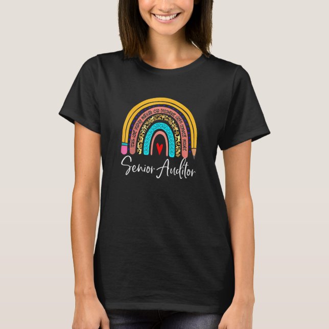 Camiseta Auditor senior Leopard Rainbow Accounting to Back  (Anverso)