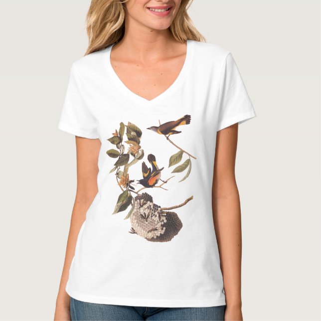 Camiseta Audubon American Redstart Bird (Anverso)