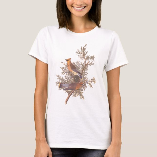 Camiseta Audubon Cedar Waxwing Bird (Anverso)