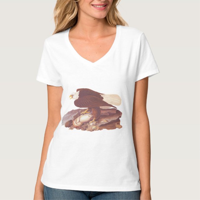 Camiseta Audubon Classic Bald Eagle con pescado fresco (Anverso)