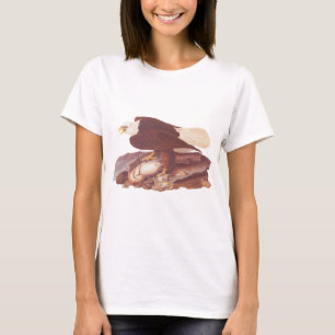 Camiseta Audubon Classic Bald Eagle con pescado fresco