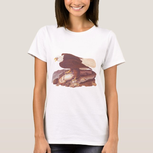 Camiseta Audubon Classic Bald Eagle con pescado fresco (Anverso)