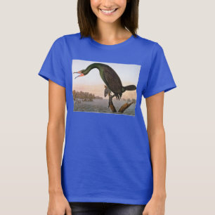 Camiseta Audubon: Cormorán con cresta doble