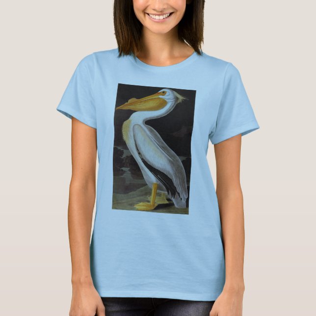Camiseta Audubon: Gran Pelícano Blanco (Anverso)