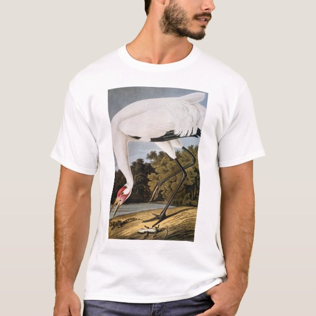 Camiseta Audubon: Grúa que chilla (Anverso)