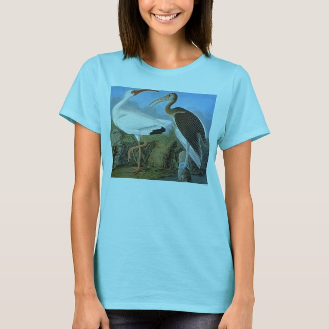 Camiseta Audubon: Ibis blanco (Anverso)