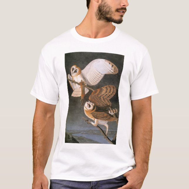 Camiseta Audubon: Lechuza Barnera (Anverso)