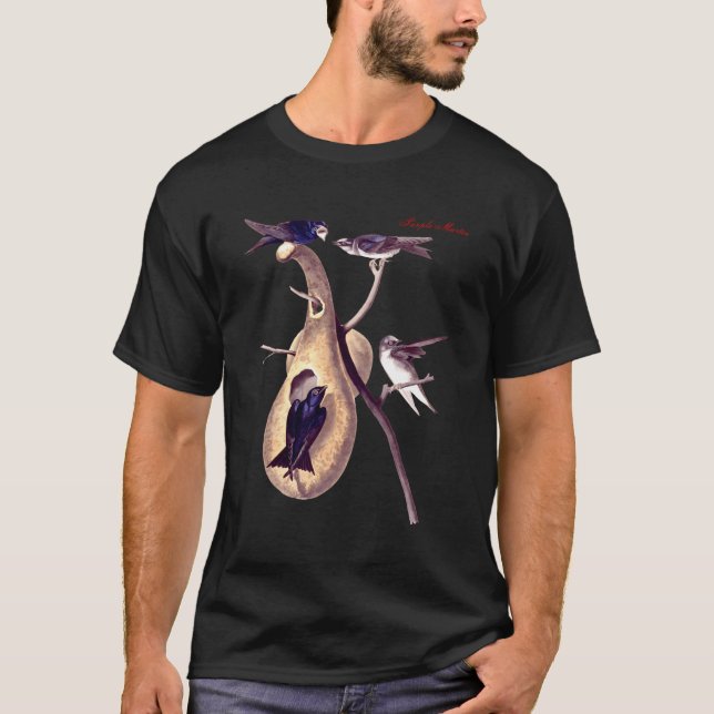 Camiseta Audubon Purple Min North American Birds Education (Anverso)