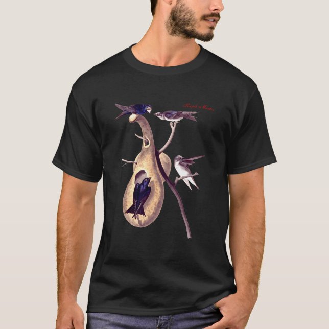 Camiseta Audubon Purple Min North American Birds Education  (Anverso)