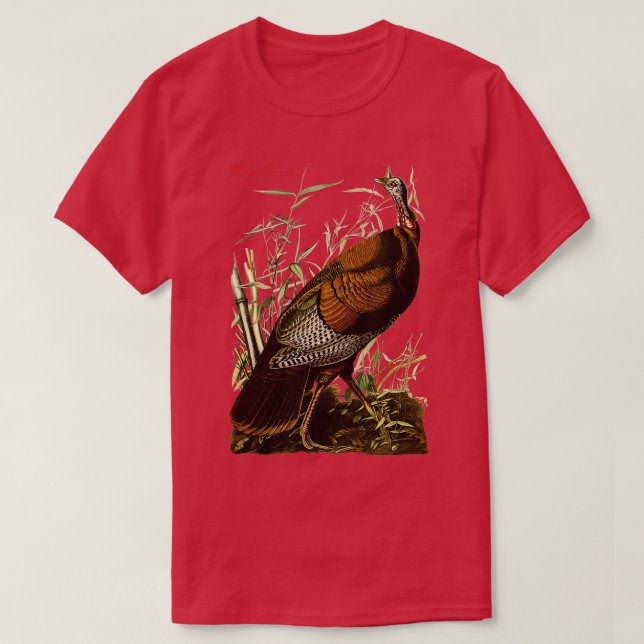 Camiseta Audubon Wild Turquía Educación de Aves Norteameric (Diseño del anverso)