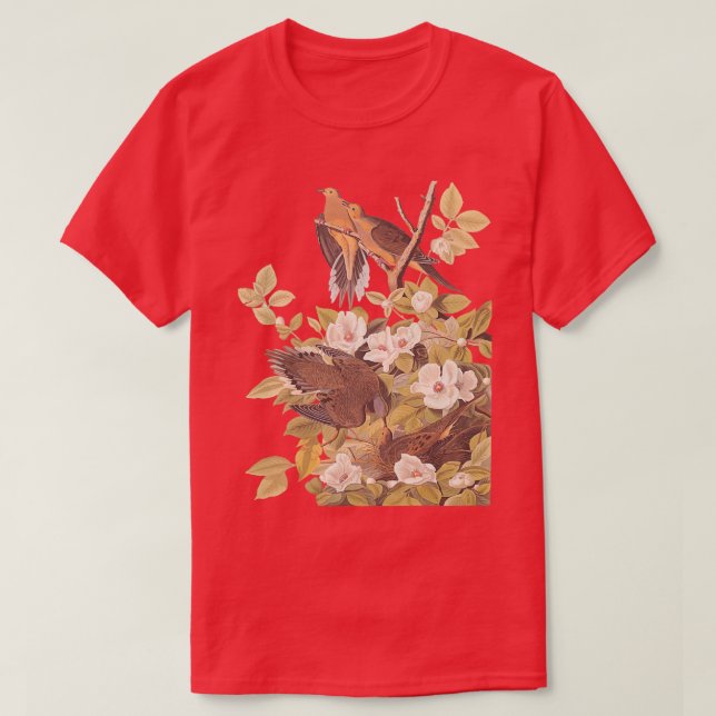 Camiseta Audubonx27s Carolina Pigeon Turtle Dove (Diseño del anverso)