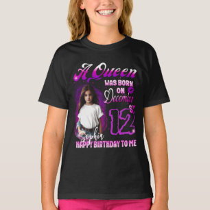 Camiseta Aueen nació el Chica de cumpleaños de diciembre
