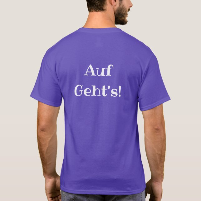 Camiseta ¡Auf Geht de DMV! Logotipo del blanco de la (Reverso)