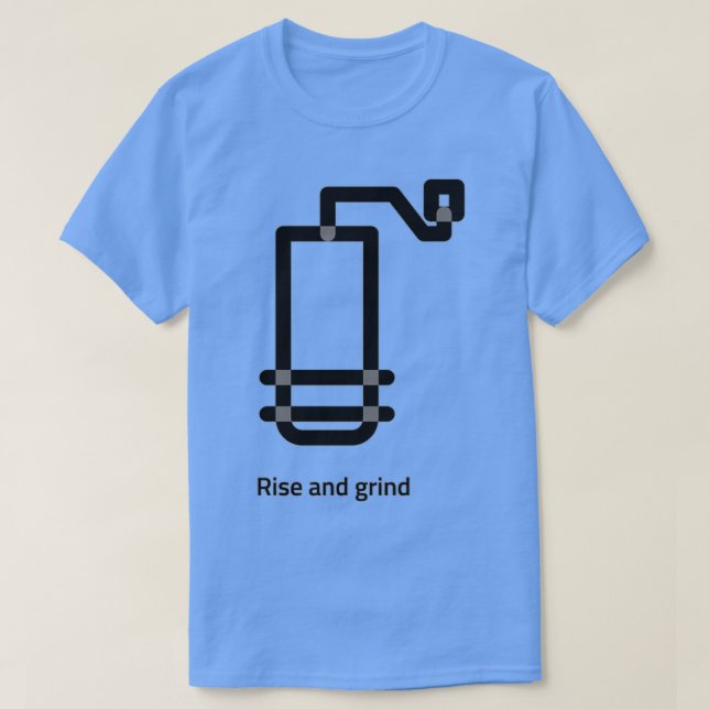Camiseta Auge del café y gris negro (Diseño del anverso)