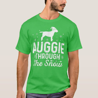 Camiseta Auggie a través de la nieve Navidades graciosos Añ