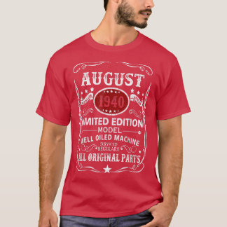 Camiseta August 1940 Edición Limitada Modelo Bien aceitado 