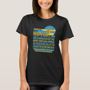 Camiseta August Leo Hechos Rótulo Zodiaco Astrología de gir