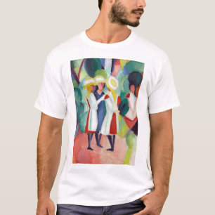 Camiseta August Macke tres chicas en gorras de paja
