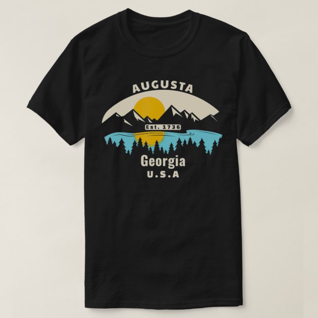 Camiseta Augusta Georgia Souvenir Mountain Sunset (Diseño del anverso)