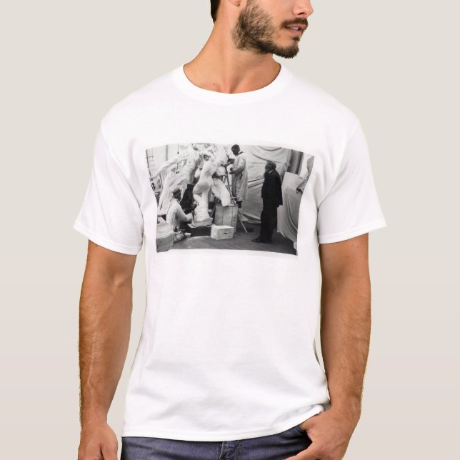 Camiseta Auguste Rodin en su estudio de París (Anverso)