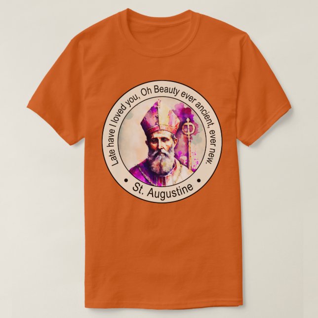 Camiseta Augustín de Hippo Citas religiosas inspiran regalo (Diseño del anverso)