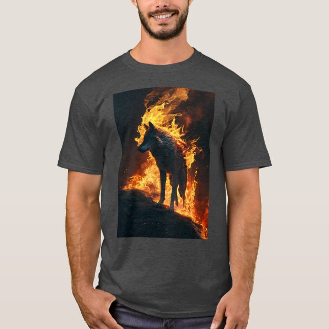 Camiseta Aúl de las llamas, enciende al lobo (Anverso)