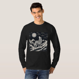 Camiseta Aúl de lobo nocturno - Estética de la luz de la lu