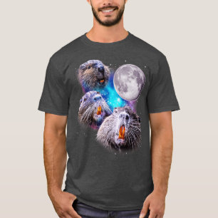Camiseta Aúl de tres castores en la luna