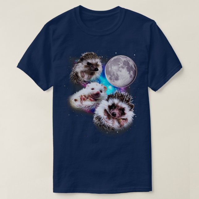 Camiseta Aúl de tres erizos en la luna (Diseño del anverso)