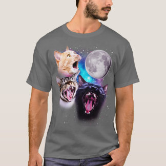 Camiseta Aúl de tres gatos en la luna