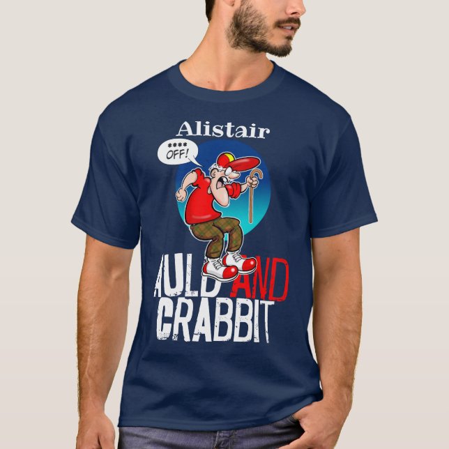 Camiseta Auld y Crabbit (Old and Crabby) (Anverso)