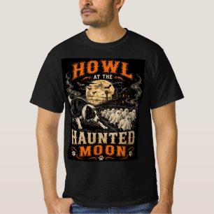 Camiseta Aullar En La Luna Embrujada Border Collie Hallowee