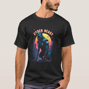 Camiseta Aullido de lobo futurista - Lobo mecánico bestia c