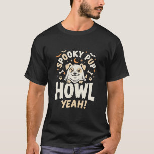 Camiseta Aullido de perro de Halloween Sí