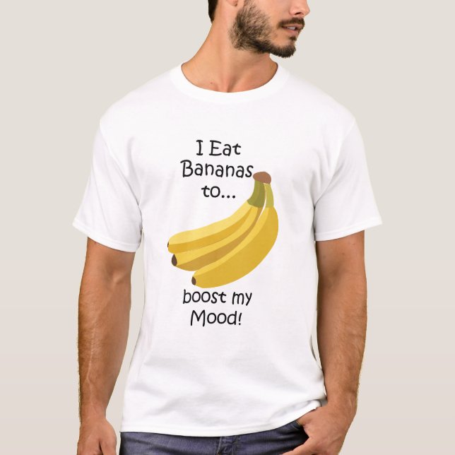 Camiseta Aumenta Mi Ánimo Fruta De Plátano Divertido (Anverso)