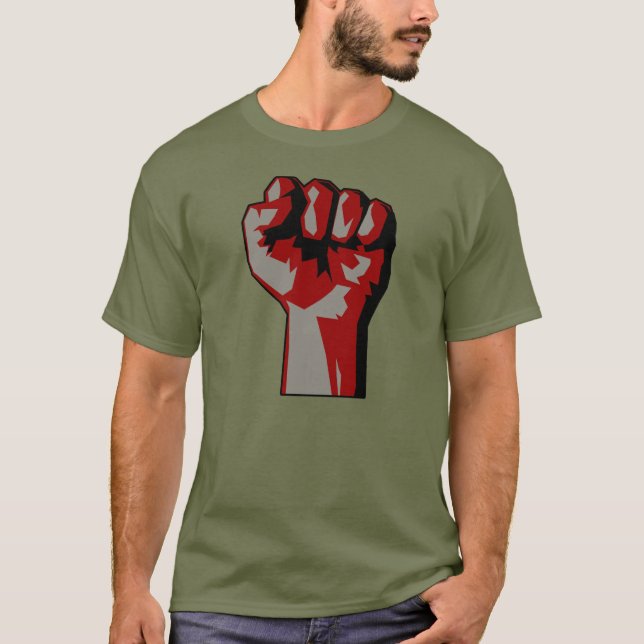 Camiseta aumentada revolucionario de la protesta (Anverso)