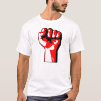 Camiseta aumentada revolucionario del puño