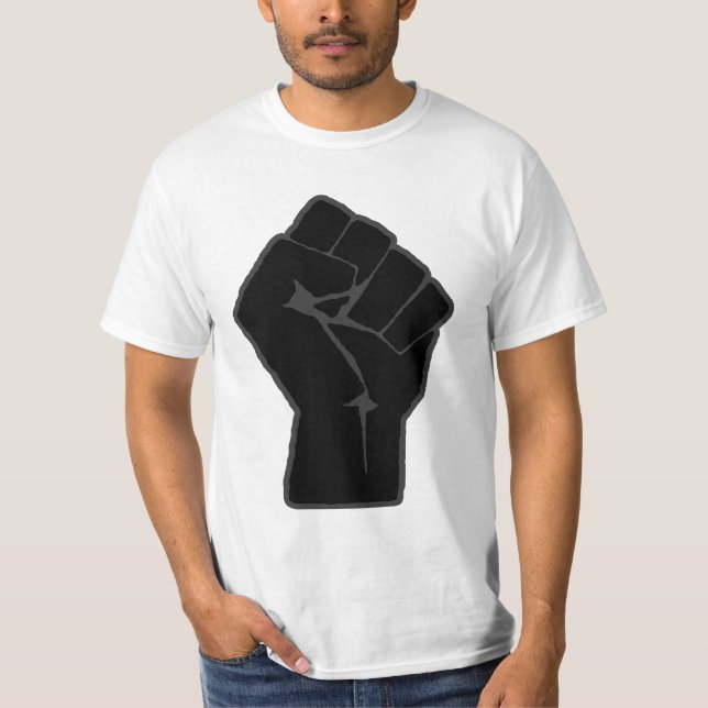 Camiseta aumentada revolucionario del puño (Anverso)