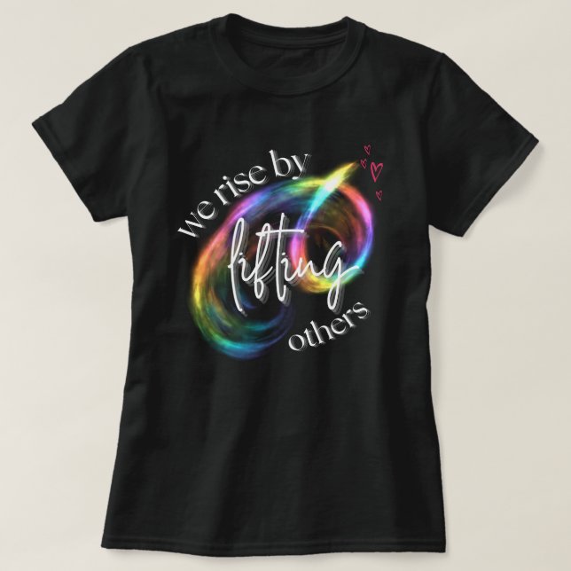 Camiseta Aumentar Al Levantar A Otros Vibes Positividad Boh (Diseño del anverso)