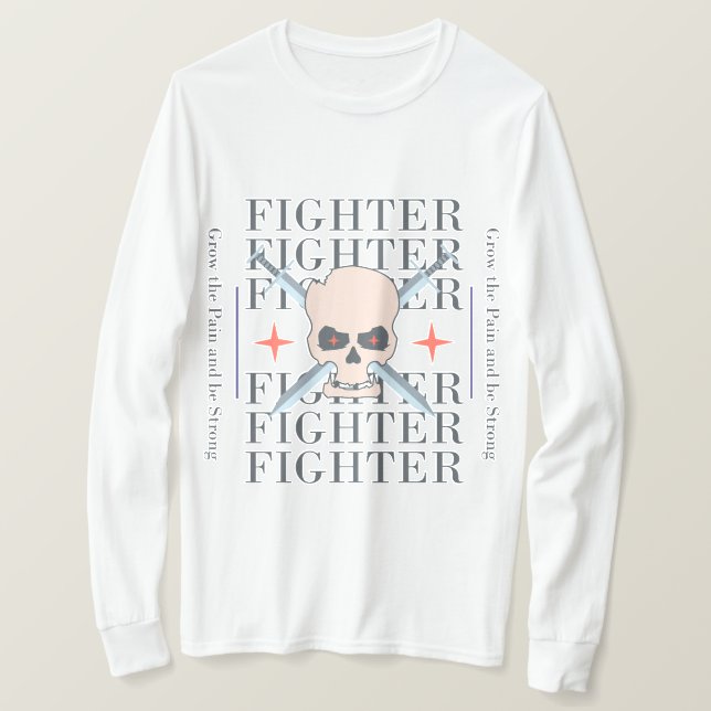 Camiseta Aumentar El Dolor Y Ser Fuerte (Anverso del diseño)