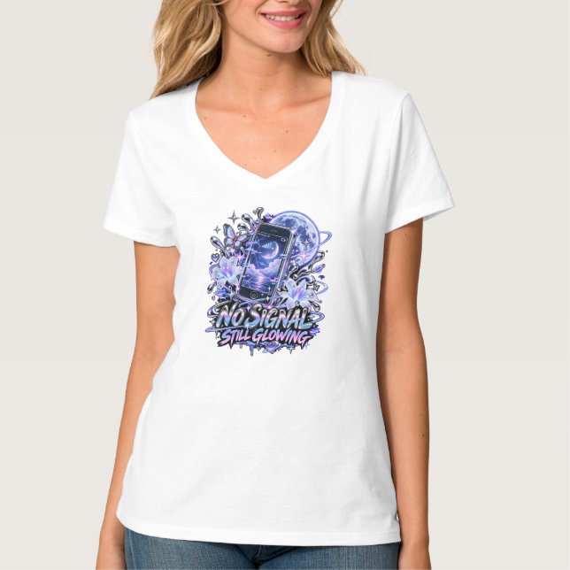 Camiseta Aún brilla sin señal (Anverso)
