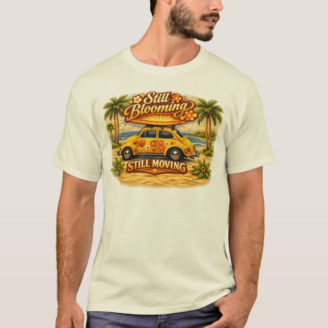 Camiseta Aún floreciendo, aún moviéndose. (Anverso)