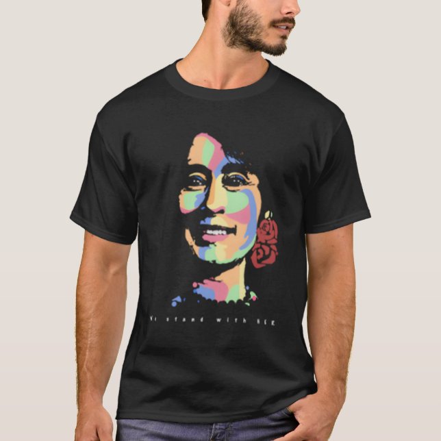 Camiseta Aung San Suu Kyiwe Está De Acuerdo Con Ella- (Anverso)