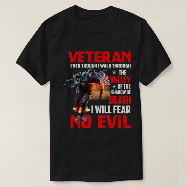 Camiseta Aunque Camino por el veterano militar 22 (Diseño del anverso)